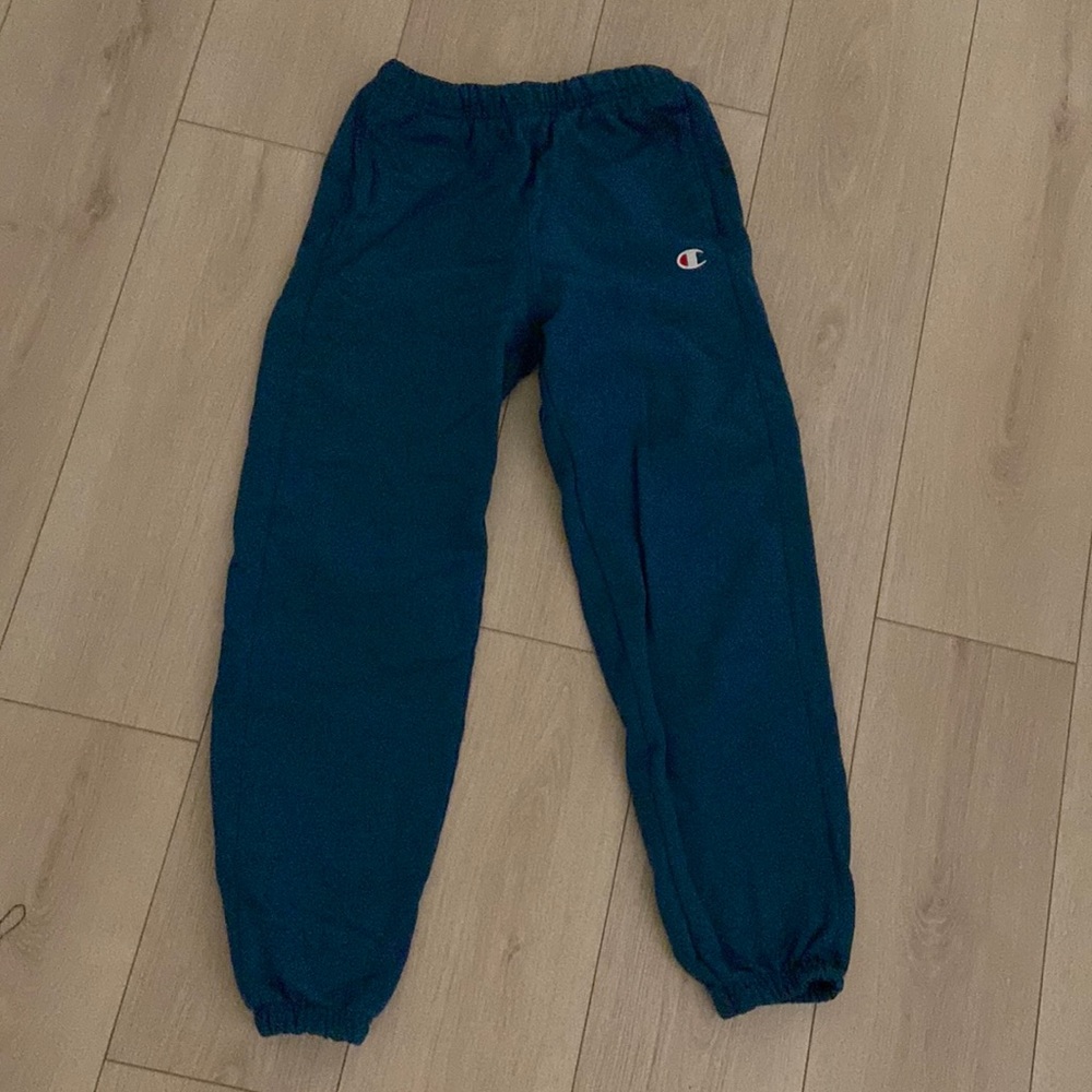 CHAMPION. teal sweatpants